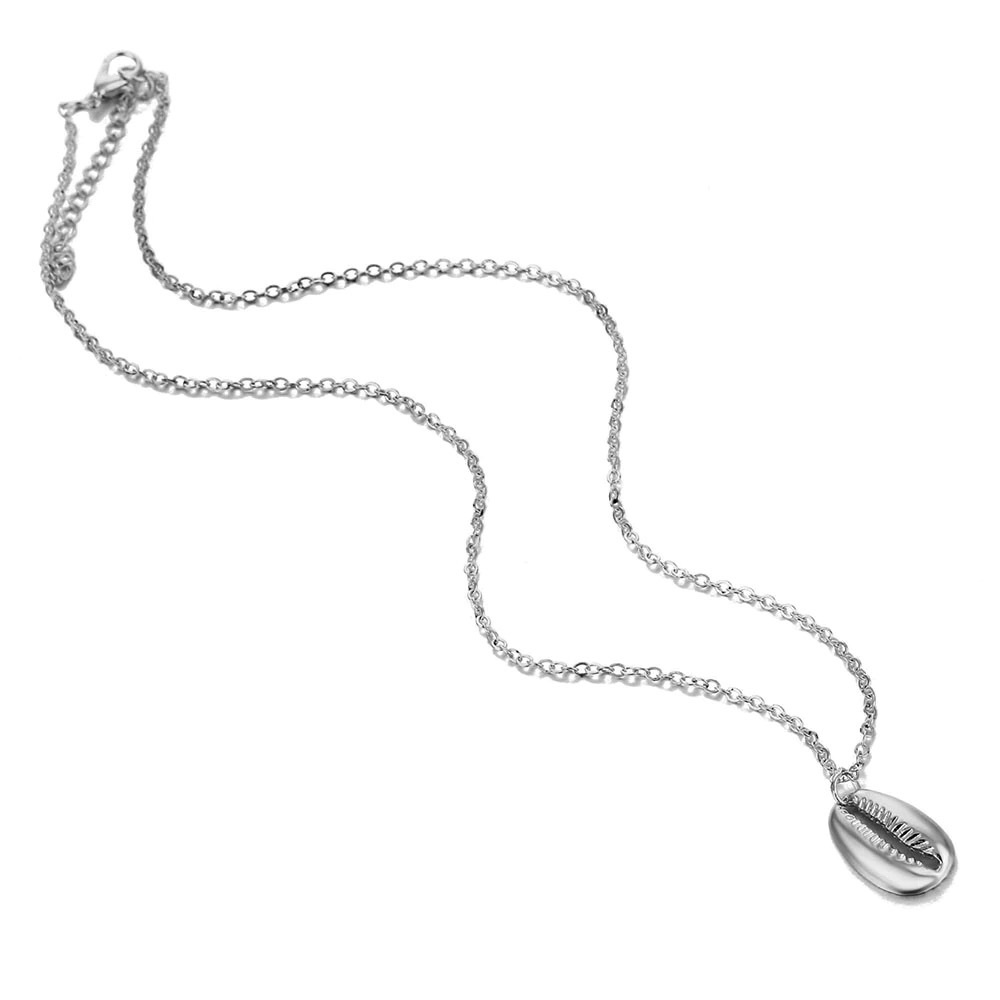 Ocean Conch Cowrie Shell Pendant Necklace - Picture 3 of 6